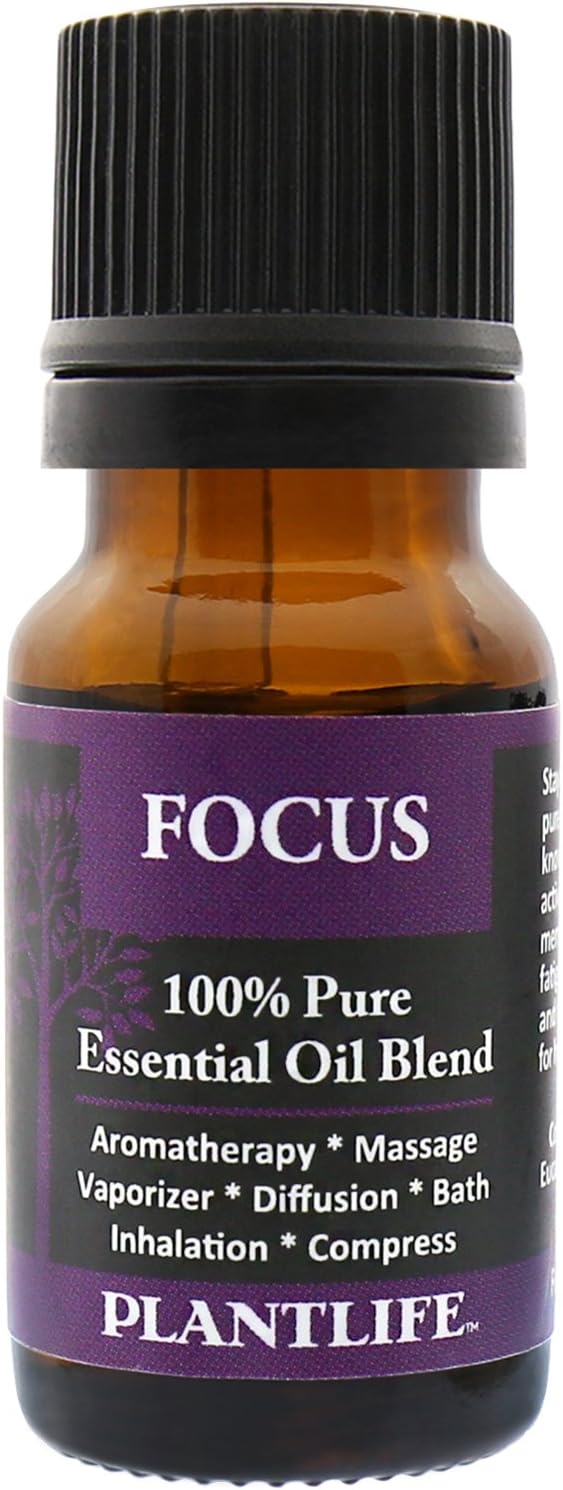 Plantlife Focus Aromatherapy Essential Oil Blend - Straight from The Plant 100% Pure Therapeutic Grade - No Additives or Fillers - Made in California 10 ml - Bloomnest