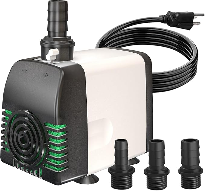 Submersible Water Pump - 800GPH 45W Pond Pumps Ultra-Quiet with Auto Shut-Off & Adjustable Flow Rate for Fountains, Hydroponics, Ponds, Aquariums, and More - Bloomnest