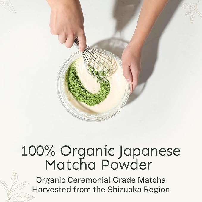 Yu Tea Organic Ceremonial Grade Matcha Powder, 30 Instant Packets | Packed with Antioxidants, L-Theanine & Natural Caffeine | Unsweetened Grade A Japanese Matcha Powder | Single Serve Sticks - Bloomnest