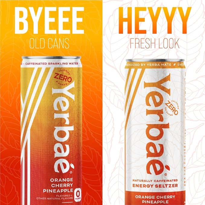 Yerbaé Energy Seltzer - Variety Performance Pack. No Sugar/Calories/Carbs. Energized by Yerba Mate Naturally Caffeinated Plant-Based, Healthy Alternative to Coffee/Sugary Sodas, Pack of 12, 12oz cans - Bloomnest