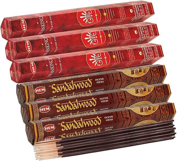 Sandalwood Incense Sticks & Holder Bundle Variety Pack from Hem Trumiri Insense Insence