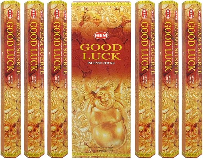 Good Luck Incense Sticks and Incense Stick Holder Bundle Insence Insense Hem Incense Sticks
