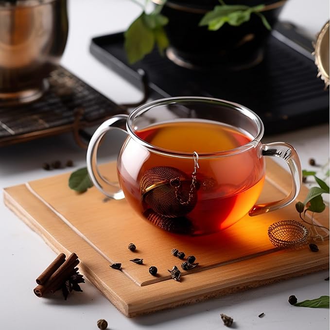 2Pcs Stainless Steel Mesh Tea Infuser, 2.1 inch Tea Ball with Panda Pendant,Tea Strainer Tea Diffuser Tea Steeper for Filtering Tea,Tea Infusers for Loose Tea (Panda, 2PC) - Bloomnest
