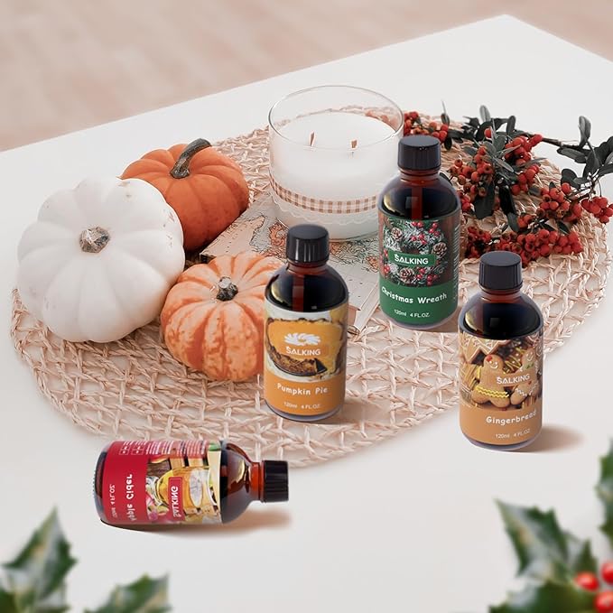 SALKING Gingerbread Fragrance Oil, 120ml (4 Fl Oz) Premium Essential Oils for Diffuser, Candle Scents for Candle Making, Soap Making Supplies, Diffuser Oil Scents, Gift for Her - Bloomnest