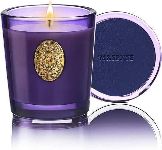 M&SENSE Natural Strong Soy Candle | Berry Rose & Purple | 9.2 oz, 50H Burn Time | Luxury Scented Candle for Relaxation, Gifting, Home Décor | Ideal for Bedroom, Office, Party Ambiance - Bloomnest