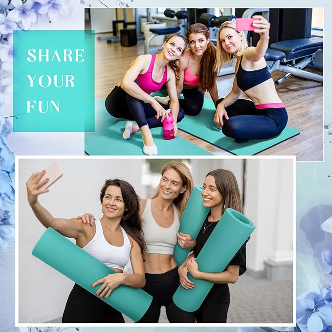 Timgle 6 Pack Yoga Mats Bulk Non Slip Exercise Yoga Mat Thick Anti Slip Tear Resistant Sports Gym for Fitness Stretching Home Workout and Studio - Bloomnest
