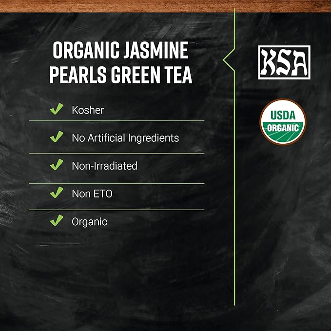 Frontier Co-op Organic Jasmine Pearls Green Tea, 16 Oz, Bulk Bag - Bloomnest