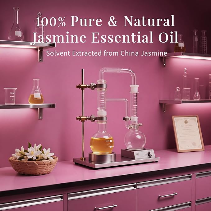 SU JUABA Jasmine Essential Oil 4 Oz, 100% Pure Natural Aromatherapy Oil for Diffuser, Skin Care, Hair & Perfume Making - 118ML Bloomnest