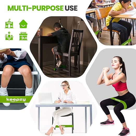 12 Pack Chair Bands, Anti Slip Chair Bands for Kids with Fidgety Feet, ADHD Chair Bands for Classroom, Desk Bands for Student Desks, Sensory Chair Rubber Bands - Bloomnest