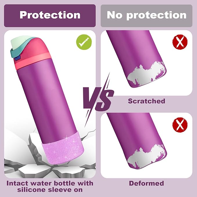 Silicone Boot for Owala Water Bottle 24 oz 32 oz 40 oz, Anti-Slip Protective Sleeve for FreeSip/Twist/Flip Stainless Steel Water Bottles Accessories BEONSKY