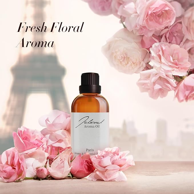 JCLOUD Paris Essential Oil for Diffuser - Hotel Diffuser Oil & Home Luxury Scents - Pure Aromatherapy Diffuser Oil with Rose, Jasmine and Honeysuckle, Natural & Pet Safe - 100mL JCLOUD