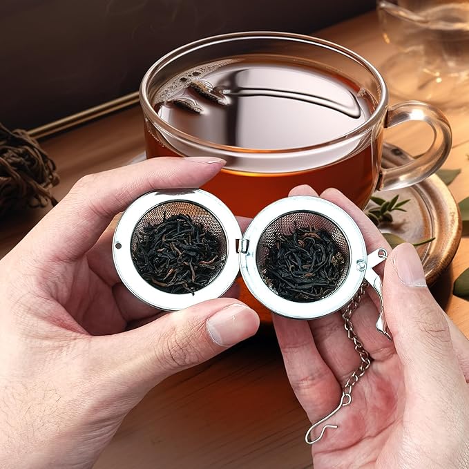 2Pcs Stainless Steel Mesh Tea Infuser, 2.1 inch Tea Ball with Panda Pendant,Tea Strainer Tea Diffuser Tea Steeper for Filtering Tea,Tea Infusers for Loose Tea (Panda, 2PC) - Bloomnest