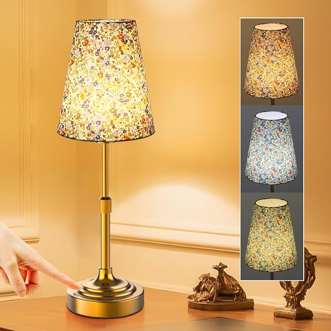 Scalable Portable Cordless Table Lamp, Built in Rechargeable Battery, 2700-6000k Color Temperature, Fully Dimmable, Ambient Light for Patio, Restaurant, Bar, Bedroom, Dining (Flower) - Bloomnest