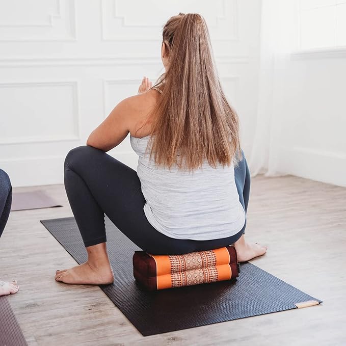 Zafuko Yoga & Meditation Cushion - Organic Water-Resistant Kapok Filling, Meditation Cushion, Soft Yoga Prop - Bloomnest