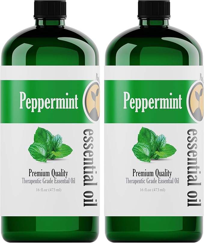 Peppermint Essential Oil 2-Pack (16oz Each, 32oz Total) – Therapeutic Grade – Candle Making – Peppermint Oil Bulk - Bloomnest