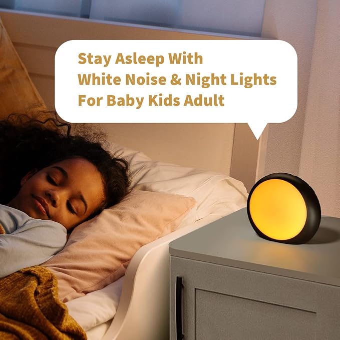 Loudspeakers Brown Noise Sounds White Noise Machine 30 Soothing Sounds 12 Color Night Lights Auto-Off Timer Calming Sleep Machine with Memory Function for Baby Kids Adult for Office Privacy