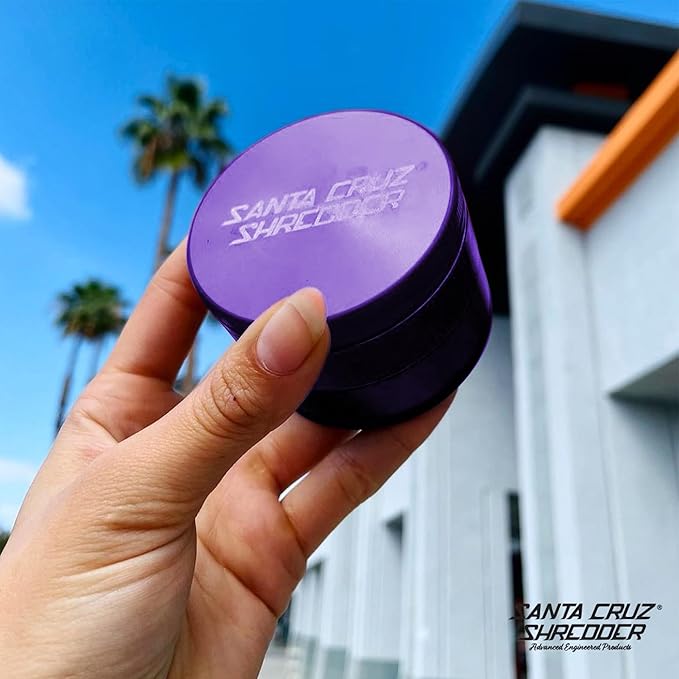 Santa Cruz Shredder Herb and Spice Grinder Made in USA (Large (2.7 Inch), Purple) - Bloomnest