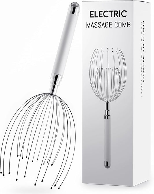 Winyoung Head Massager Scalp, Electric Scalp Massager with 20 Metal Fingers – Head Scratcher & Hair Massage Tool, Waterproof Head Massage for Stress Relief, Stocking Stuffers Gift for Women & Men Winyoung