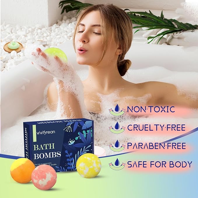 Bath Bombs Gift Set for Women, 12 Pack Fizzies Bath Bombs with Essential Oil, Handmade Self Care Home Spa Relaxation, Birthday Christmas Gifts for Adults, Women, Teens, Mom, Wife, Girlfriend - Bloomnest