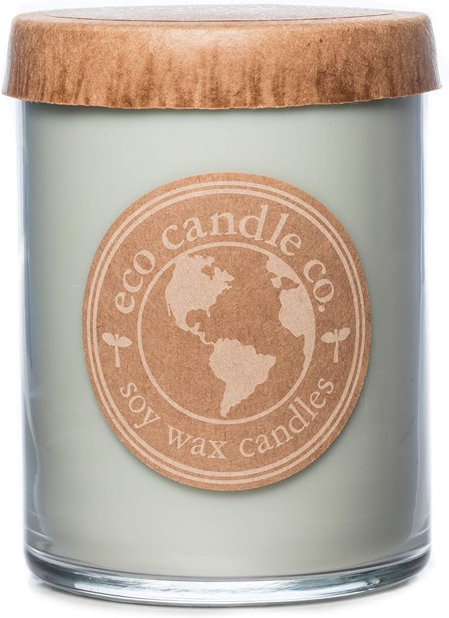 ECO CANDLE CO. Recycled Candle, Chamomile Sage, 18 oz. Double Wick - Scents of Sage & Chamomile - 100% Soy Wax, No Lead, Kraft Paper Label & Lid, Hand Poured, Phthalate Free, Midwest Grown Soybeans - Bloomnest