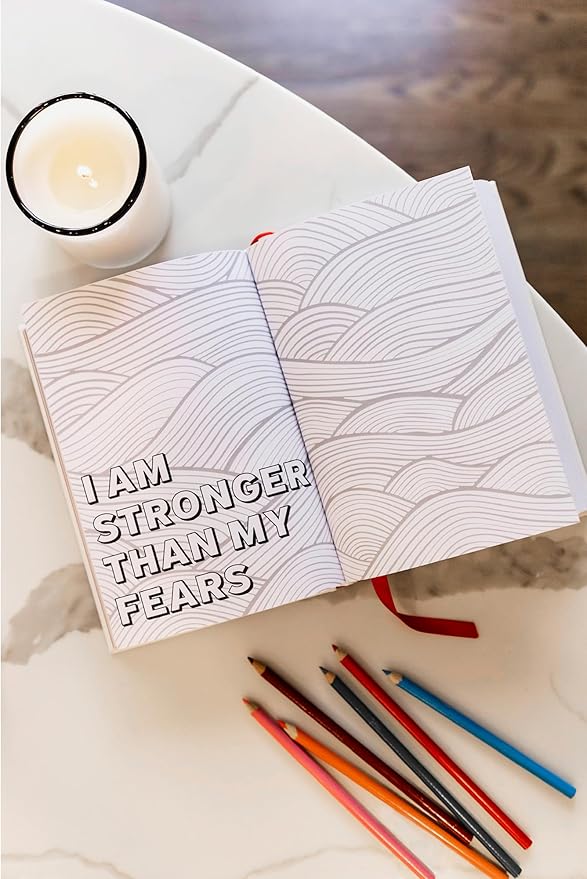 Let’s Get Real Guided Journal – Therapist-Approved Self-Care & Mental Health Journal with 240 Prompts, Coloring Pages & Book Club-Style Discussion Guide, Hardcover, A5 - Bloomnest