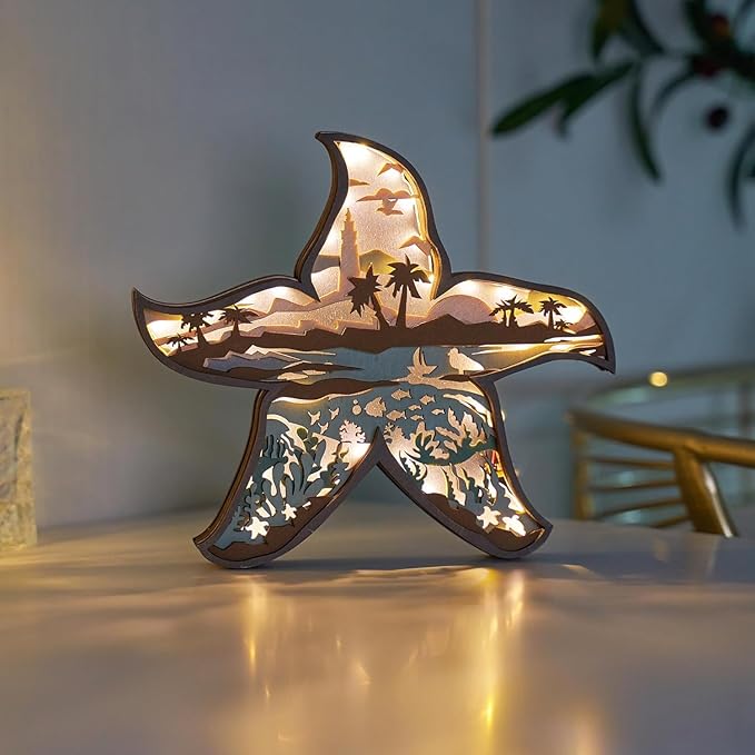 3D Wooden Animal Carving LED Night Light, Wood Carving Light, Modern Home Decoration, Decorative Tables, Cabinets, Living Rooms, Bedrooms, Offices, Farmhouses, Bookshelves, Perfect Holiday Gifts - Bloomnest