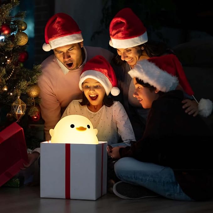 Dodo Duck Night Light, Cute Silicone Squishy LED Duck Lamp, Dimmable Nursery Nightlight, Rechargeable Bedside Table Lamp with Touch Sensor, Gifts for Bedrooms,Living Room,Breastfeeding - Bloomnest