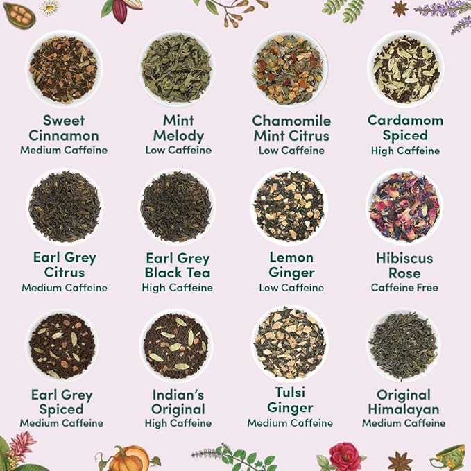 VAHDAM, Classic Tea Advent Calendar 2025 | 24 Unique Flavor in Individually Wrapped Pyramid Tea Bags in Classic Box | Assorted Tea Gift Set | Advent Calendar 2025 Gifts for Women & Men - Bloomnest