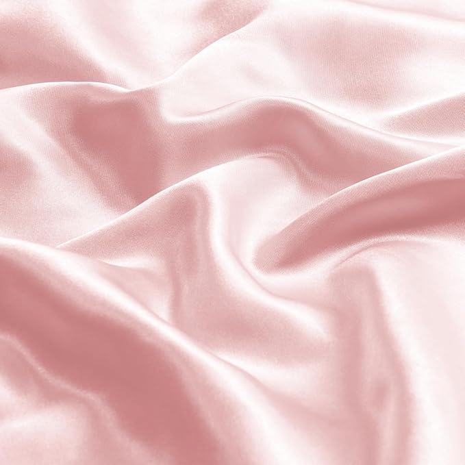 BEDELITE Satin Body Pillow Cover 2 Pack, Super Soft and Cooling Body Pillow Pillowcase for Hair and Skin, Breathable Silky Full Long Pillowcase Cover(20"x54", Pink) - Bloomnest