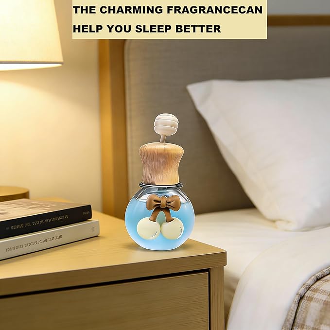 2 Pack Car Air Freshener Diffuser Bottle Refillable Empty Glass Perfume Bottle with Vent Clip, Drift Car Air Freshener Clip Essential Oil Diffuser for Car Oil Diffusers Interior Decor-A2 - Bloomnest