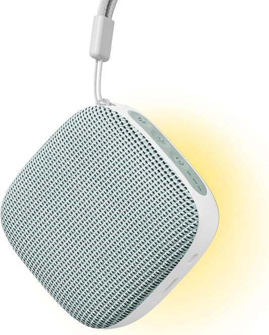 Portable Sound Machine for Travel, White Noise Sound Machine for Sleeping, 52-Hour Lasting Mini Noise Machine with 21 Quality Non-looping Sounds, Headphone Jack, Memory, Timer for Adults,Hotel(Green