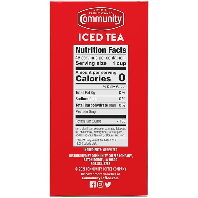 Community Coffee Green Tea Bags, Individual Size, 48 Count (Pack of 1) - Bloomnest