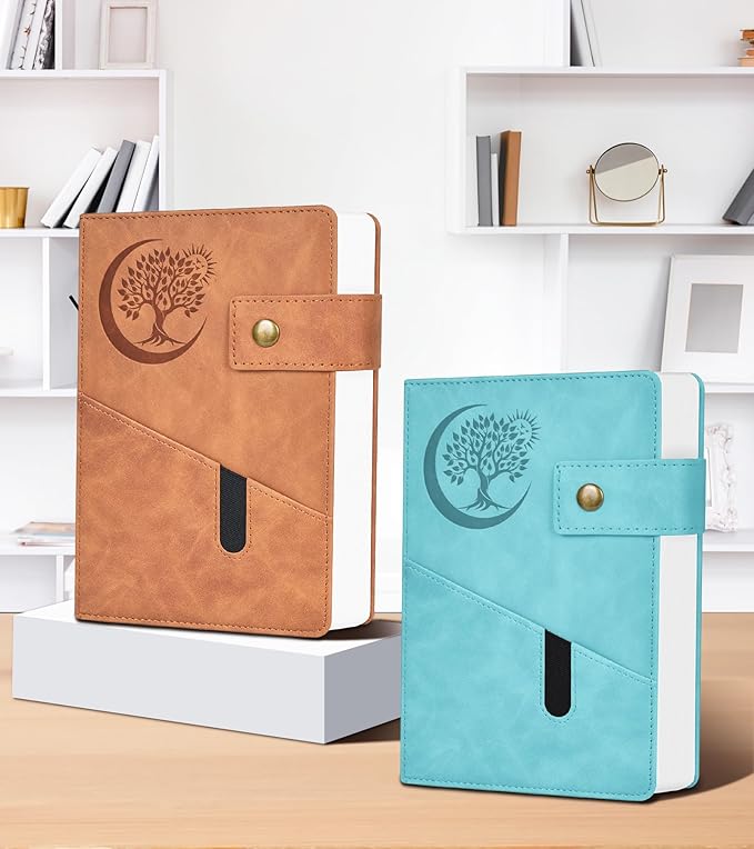 365 Page Thick Lined Journal Notebook for Men Women, A4 Large Leather Journals for Writing, Hardcover Notebooks for Work, School, Note Taking, Business, Travel Diary, College Ruled 8.5" x 11" - Bloomnest