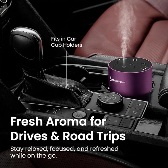LiteMist Cold Air Essential Oil Diffuser – Waterless Nebulizing Aroma Diffuser, USB-C Cordless 2000mAh Battery, Aluminum Portable Scent Diffuser for Home Office Car, 0.7oz / 20ml - Bloomnest
