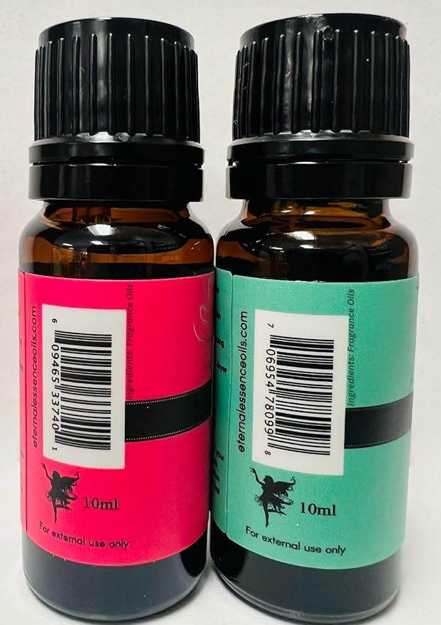 Eternal Essence Oils 2 Pack 10ml Premium Fragrance Oil - Chocolate Mint & Peppermint - for Candle, Soap Making, Aromatherapy, Diffusers, Home Care, & Humidifiers EternalEssenceOils