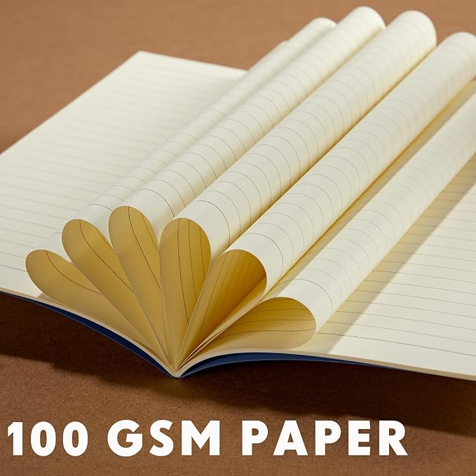 Mimorou 100 Pcs Journals Notebooks Bulk - Kraft Softcover A5 Small Notebooks 5.5 Inch x 8.3 Inch Notepads with 60 Page 30 Sheet for Writing Sketch Travel Office Supplies(Black, Navy,Lined) - Bloomnest