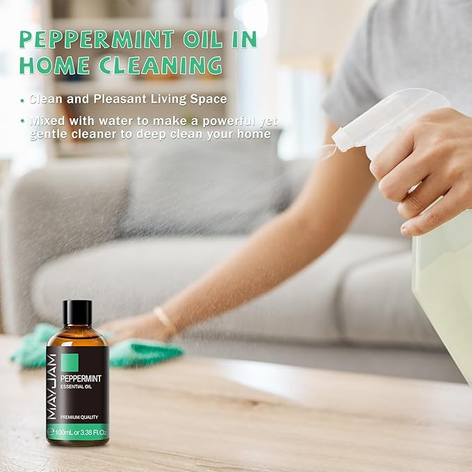 Peppermint Essential Oil - Huge 3.38 Fl Oz - Premium Grade Peppermint Oil Essential Oil for Diffuser, Hair Care, Skin Care, Aromatherapy, Massage, Soap and Candle Making - Bloomnest
