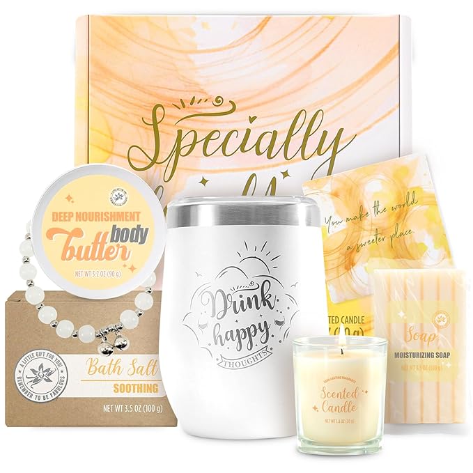 Gifts for Women BODY & EARTH Birthday Gift Sets, Vanilla Bath Set Spa Gifts for Women, 6pcs Womens Gift Vanilla Spa Kit for Christmas - Bloomnest