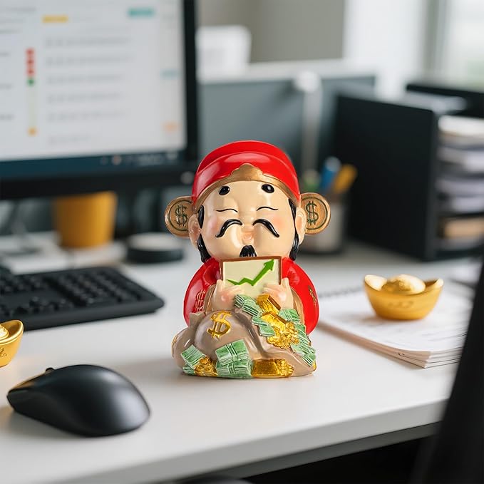God of Wealth Figurine,Stock Market Luck Statue,Bring Positive Energy to Your Wealth - Bloomnest