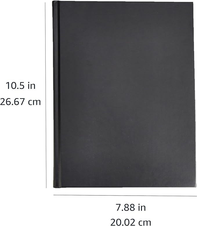 Amazon Basics Professional Journal, 10.5X7.5 inches, Black, 2-Pack - Bloomnest