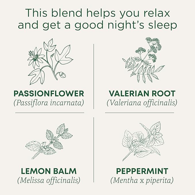 Traditional Medicinals Organic Nighty Night Extra Tea With Valerian Root for Relaxation, 48 Tea Bags - Bloomnest