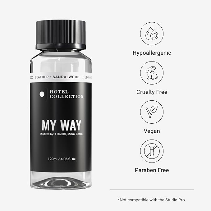 Hotel Collection Diffuser Oil - My Way - Aromatherapy Essential Fragrance Oil - Sandalwood, Warm Virginia Cedar & Beautiful Iris - 120ML 4.1 Fl oz - Bloomnest