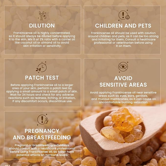 HIQILI 100ML Frankincense Essential Oil, for Massage, 100% Pure and Natural 3.38 Fl Oz - Bloomnest