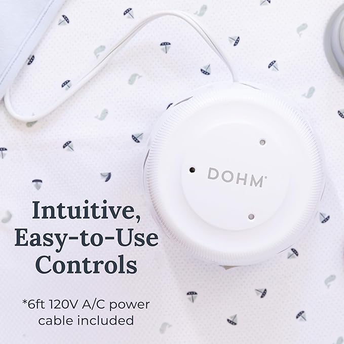 Yogasleep Dohm UNO White Noise Sound Machine (White) with Real Fan Inside for Non-Looping White Noise, for Travel, Office Privacy, Meditation, Sleep Aid for Adults & Baby, Registry Gift - Bloomnest
