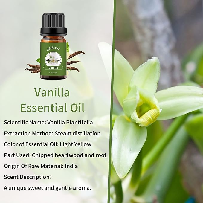 yethious Lavender Vanilla Sandalwood Essential Oil 100% Pure Organic Lavender Oil Essential Oil for Diffuser & Aromatherapy, Skin, Massage - Bloomnest