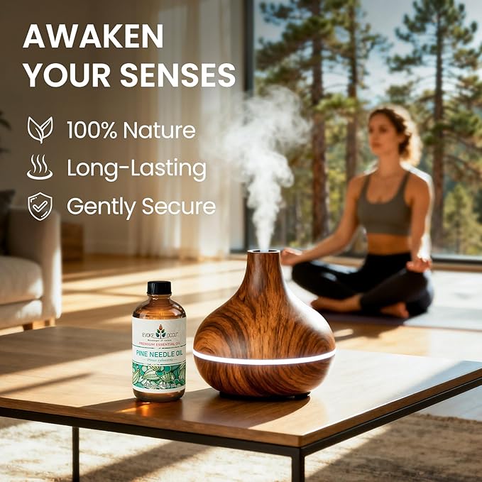 EVOKE OCCU Pine Essential Oil for Diffuser, Fresh Pine Scent for Aromatherapy, Skin, Hair Care, Soap & Candle Making - 4 Fl Oz - Bloomnest