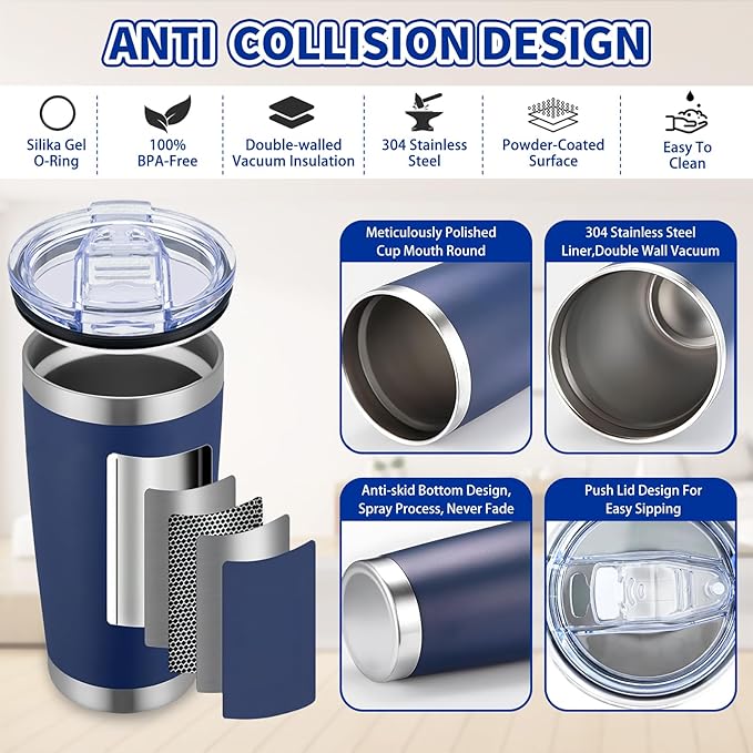 36 Pack, 20oz Stainless Steel Bulk Tumblers with Lids and Straws, Leakproof Double Wall Travel Mug for Hot/Cold Drinks, Home Office Outdoor Party, Durable Powder Coated Insulated Cup/Mix Color - Bloomnest