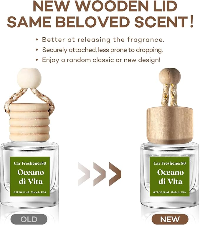 C Classy Car Air Freshener Hanging 2 Pack, Oceano Essential Diffuser for Cars, Cute Car Accessories, Long-Lasting Fragrance, C ar Air Fresheners for Women & Men Gift, Made in USA - Bloomnest