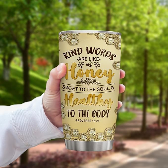 winorax Bee Tumbler Gifts For Women Girls Queen Bees Tumblers Jewelry Drawing Style Stainless Steel Tumblers Coffee Travel Mug 20oz Birthday Christmas Presents - Bloomnest