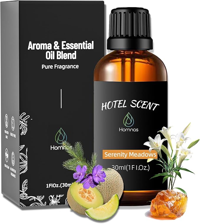 Serenity Meadows Essential Oil, Hotel Diffuser Oil, Inspired by Westin Hotel, Home Luxury & Hotel Scents for Diffuser, Pure Diffuser Oil with Orange and Lily of The Valley for Aromatherapy - Bloomnest
